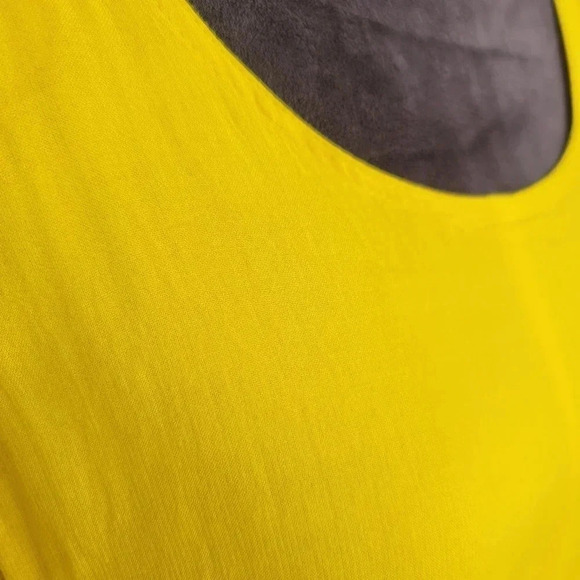 Colors of India Dress Womans Long Sleeveless Free Size Yellow Fringe Maxi Layere - Picture 2 of 12